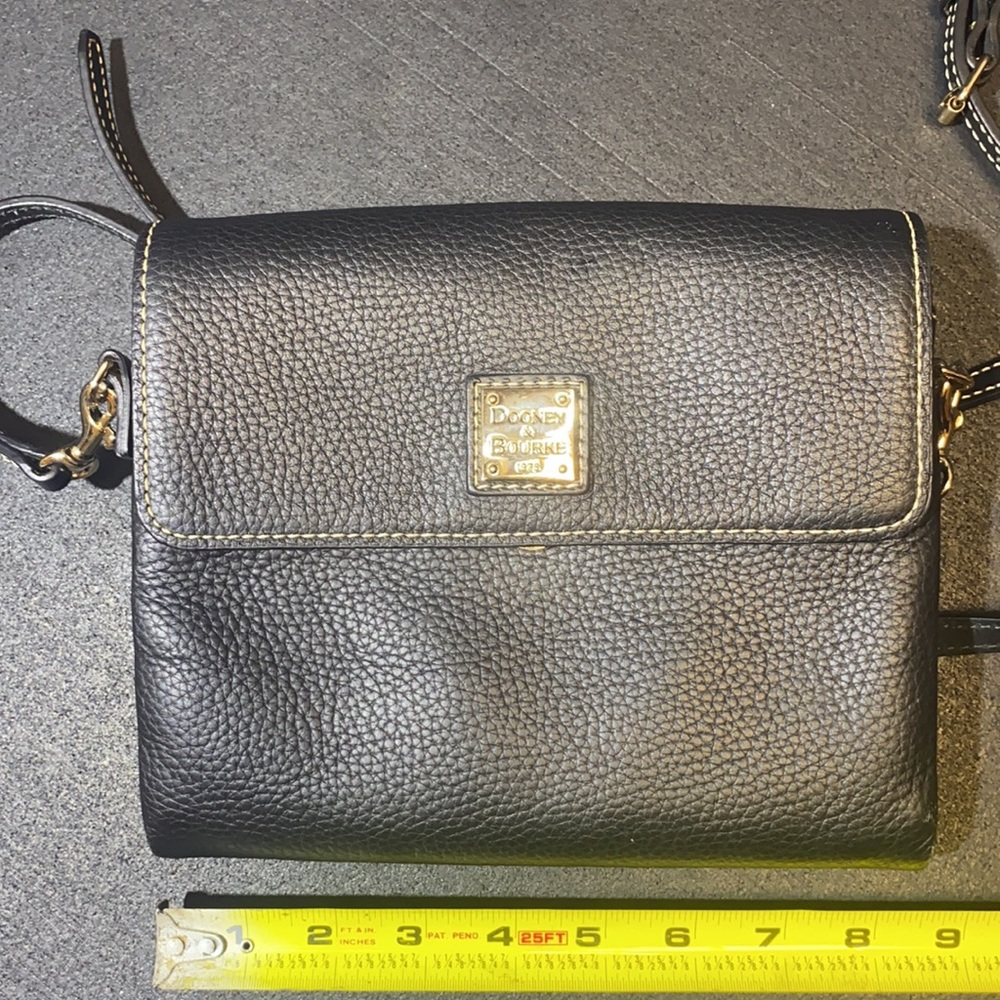 Dooney & Bourke Black Pebble Leather Crossbody GUC - Picture 11 of 13